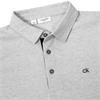 Calvin Klein Golf Gents Bayard Long Sleeve Polo Shirt Silver Marl
