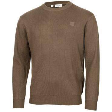 Calvin Klein Golf Gents Sherfield Crew Neck Sweater Cedar Brown
