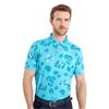 Calvin Klein Golf Gents Cyber Floral Printed Polo Shirt Aquarius