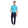 Calvin Klein Golf Gents Cyber Floral Printed Polo Shirt Aquarius