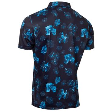 Calvin Klein Golf Gents Cyber Floral Printed Polo Shirt Navy