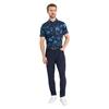 Calvin Klein Golf Gents Cyber Floral Printed Polo Shirt Navy