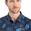 Calvin Klein Golf Gents Cyber Floral Printed Polo Shirt Navy