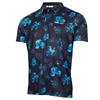 Calvin Klein Golf Gents Cyber Floral Printed Polo Shirt Navy