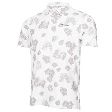 Calvin Klein Golf Gents Cyber Floral Printed Polo Shirt White
