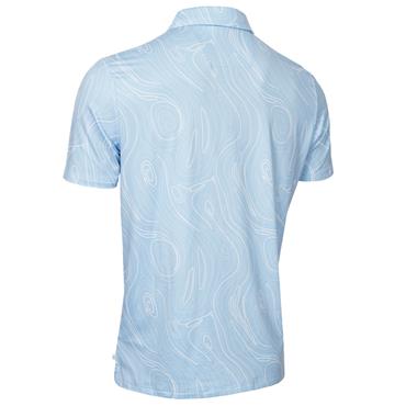 Calvin Klein Golf Gents Marble Print Polo Shirt Blue Bell