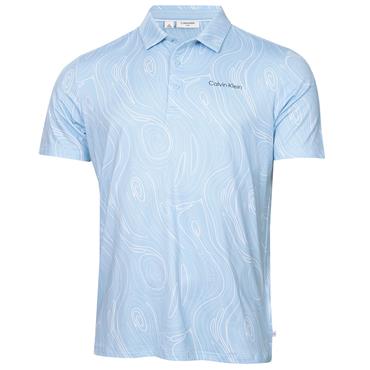Calvin Klein Golf Gents Marble Print Polo Shirt Blue Bell