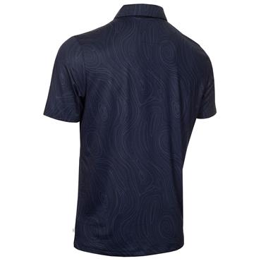 Calvin Klein Golf Gents Marble Print Polo Shirt Navy