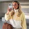 Gym+Coffee Ladies Snap Polar Fleece Pale Vanilla