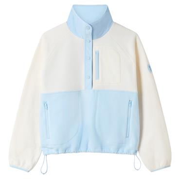 Gym+Coffee Ladies Snap Polar Fleece Glacial Blue