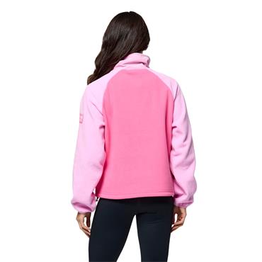 Gym+Coffee Ladies Snap Polar Fleece Cotton Candy