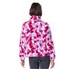 Gym+Coffee Ladies Snap Polar Fleece Pink Pop Print
