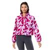 Gym+Coffee Ladies Snap Polar Fleece Pink Pop Print