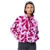 Gym+Coffee Ladies Snap Polar Fleece Pink Pop Print