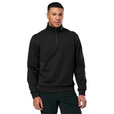 Gym+Coffee Gents Clubhouse ½ Zip Black