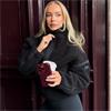 Gym+Coffee Ladies Industry Fleece ½ Zip Deep Black