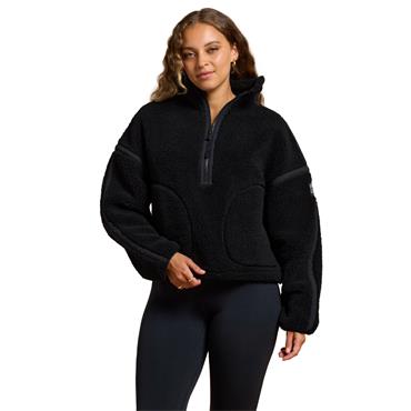 Gym+Coffee Ladies Industry Fleece ½ Zip Deep Black
