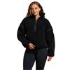 Gym+Coffee Ladies Industry Fleece ½ Zip Deep Black