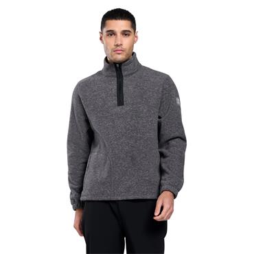 Gym+Coffee Gents Half Zip Polar Fleece Dark Heather Grey