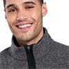 Gym+Coffee Gents Half Zip Polar Fleece Dark Heather Grey