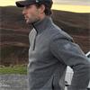 Gym+Coffee Gents Half Zip Polar Fleece Dark Heather Grey
