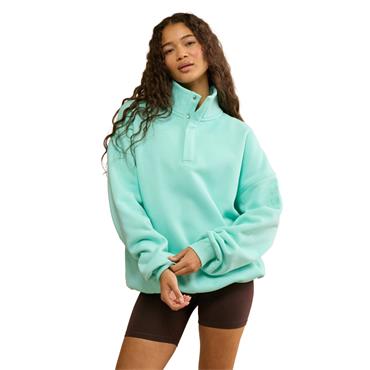Gym+Coffee Ladies Snap Collar Sierra Sweatshirt Peppermint