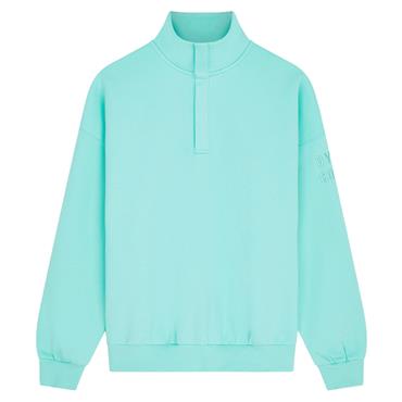 Gym+Coffee Ladies Snap Collar Sierra Sweatshirt Peppermint