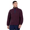 Gym+Coffee Gents Half Zip Polar Fleece Grape Noir