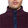 Gym+Coffee Gents Half Zip Polar Fleece Grape Noir