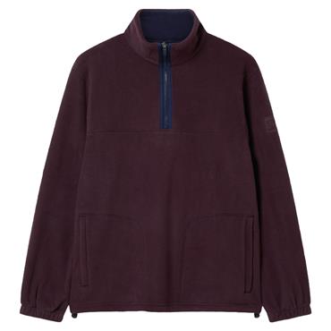 Gym+Coffee Gents Half Zip Polar Fleece Grape Noir