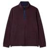 Gym+Coffee Gents Half Zip Polar Fleece Grape Noir