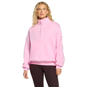 Gym+Coffee Ladies Snap Collar Sierra Sweatshirt Pink Blossom