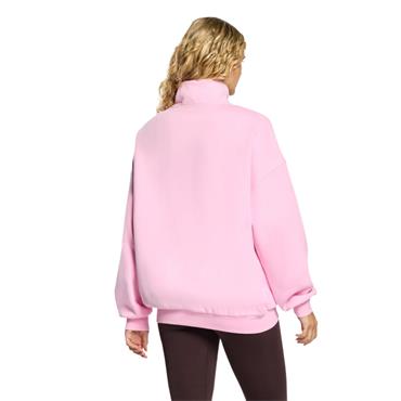 Gym+Coffee Ladies Snap Collar Sierra Sweatshirt Pink Blossom