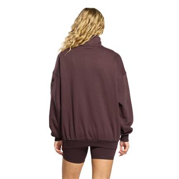 Gym+Coffee Ladies Snap Collar Sierra Sweatshirt Mocha Bean
