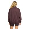 Gym+Coffee Ladies Snap Collar Sierra Sweatshirt Mocha Bean