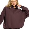Gym+Coffee Ladies Snap Collar Sierra Sweatshirt Mocha Bean