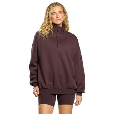 Gym+Coffee Ladies Snap Collar Sierra Sweatshirt Mocha Bean