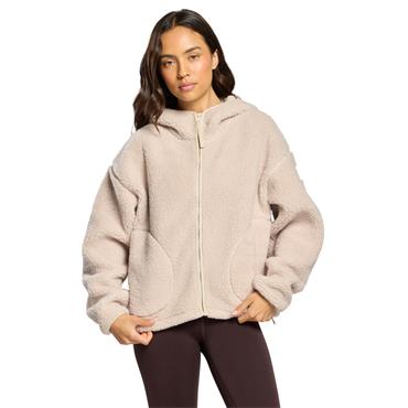 Gym+Coffee Ladies Industry Fleece Hooded Full Zip Natural