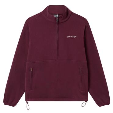 Gym+Coffee Ladies Polar Half Zip Fleece Cherry Crush