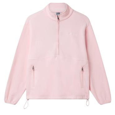 Gym+Coffee Ladies Polar Half Zip Fleece Ballet Pink