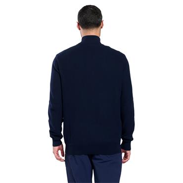 Gym+Coffee Gents Quarter Zip Knit Sweatshirt Twilight Navy