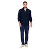 Gym+Coffee Gents Quarter Zip Knit Sweatshirt Twilight Navy