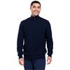 Gym+Coffee Gents Quarter Zip Knit Sweatshirt Twilight Navy