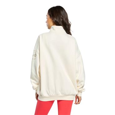 Gym+Coffee Ladies Sierra Half Zip Sweatshirt Warm White