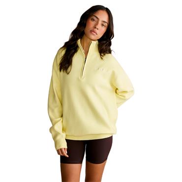 Gym+Coffee Ladies Knit Half Zip Sunshine Yellow