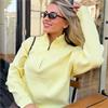 Gym+Coffee Ladies Knit Half Zip Sunshine Yellow