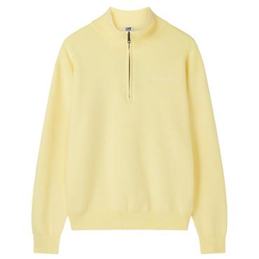 Gym+Coffee Ladies Knit Half Zip Sunshine Yellow