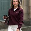 Gym+Coffee Ladies Knit Half Zip Grape Noir