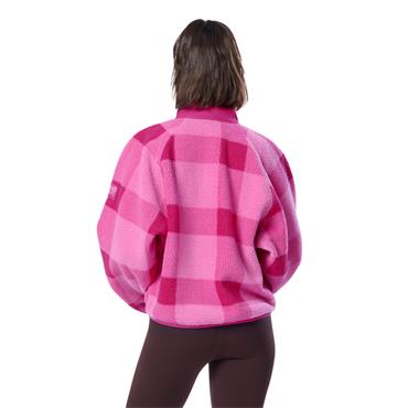 Gym+Coffee Ladies Horizon Layer Up Jacket Sunrise Pink Print