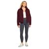 Gym+Coffee Ladies Industry Fleece High Collar Jacket Cherry Crush